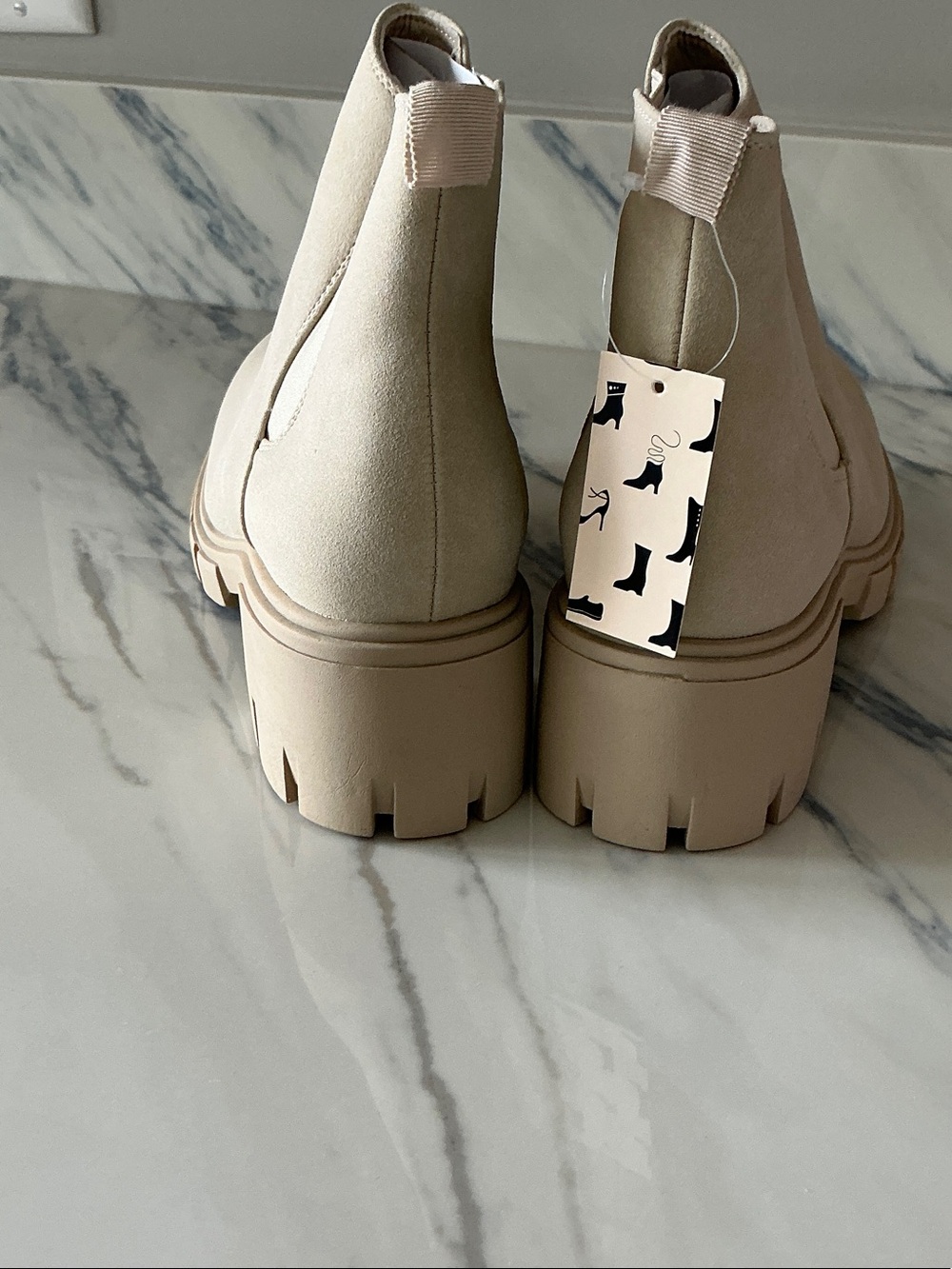 Chelsea Lug Boots in Cream - Women - Picture 3 of 5